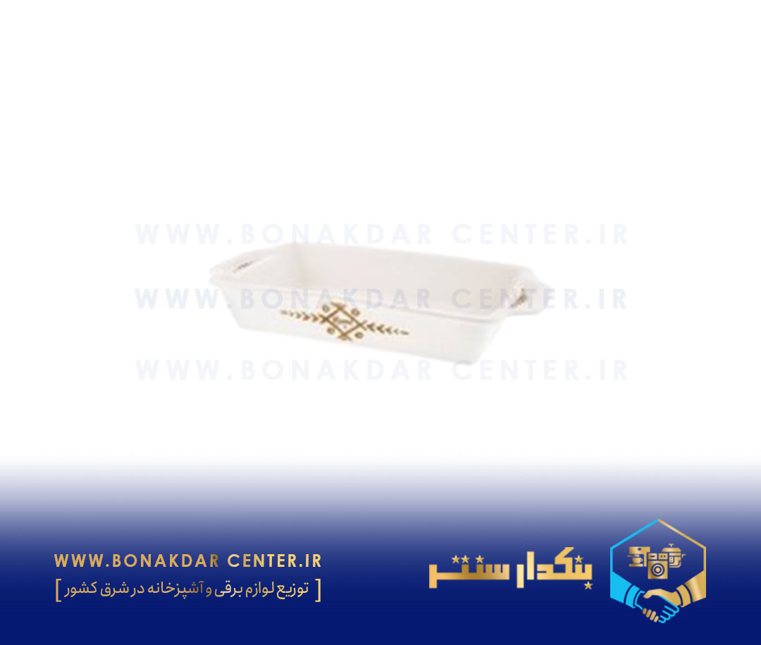 تابه چینی مستطیل کوچک سومری سفید ریور مدل 30E-8170