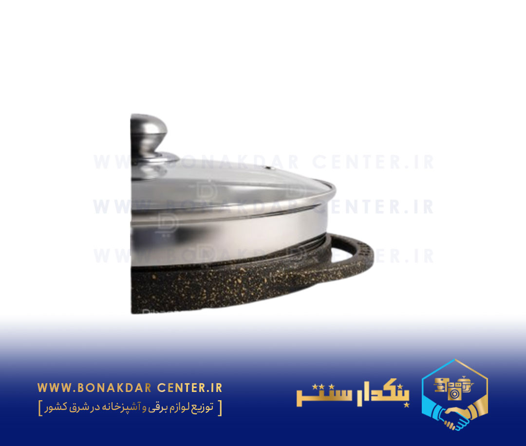تابه گریل چدنی گرد درب دار ریور 8680