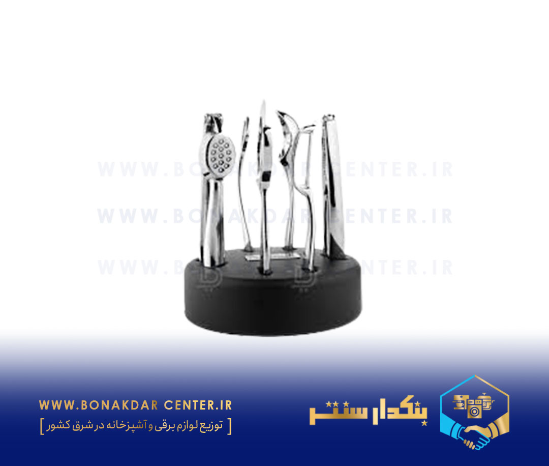ست ابزار 7پارچه آبکاری پایه مشکی ریور مدل 8502