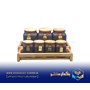 ست ادویه و پاسماوی چوبی با زیره توری مشکی ریور مدل 1003G