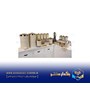 سرویس آشپزخانه 26 پارچه کمرباریک گنبدی کرم درب طلا کد 5225