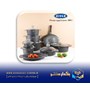 سرویس قابلمه 17 پارچه دورو گرانیت Gold طوسی دات سفید ریور مدل 4103