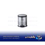 سطل استیل پدالی 14 لیتر استوانه با آرام بند کد 5247