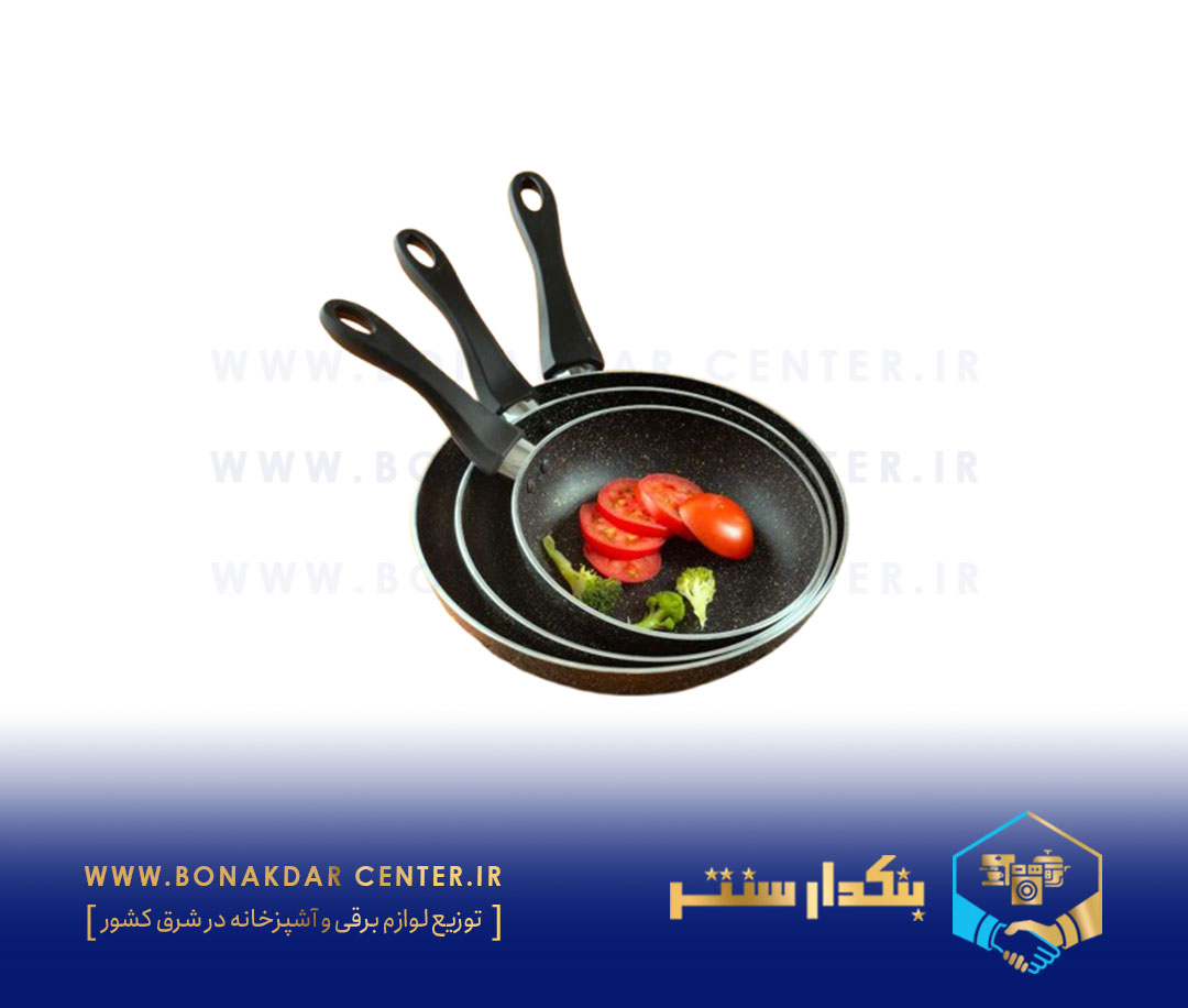 سه تابه مشکی آلومینیومی ریور مدل 3851B