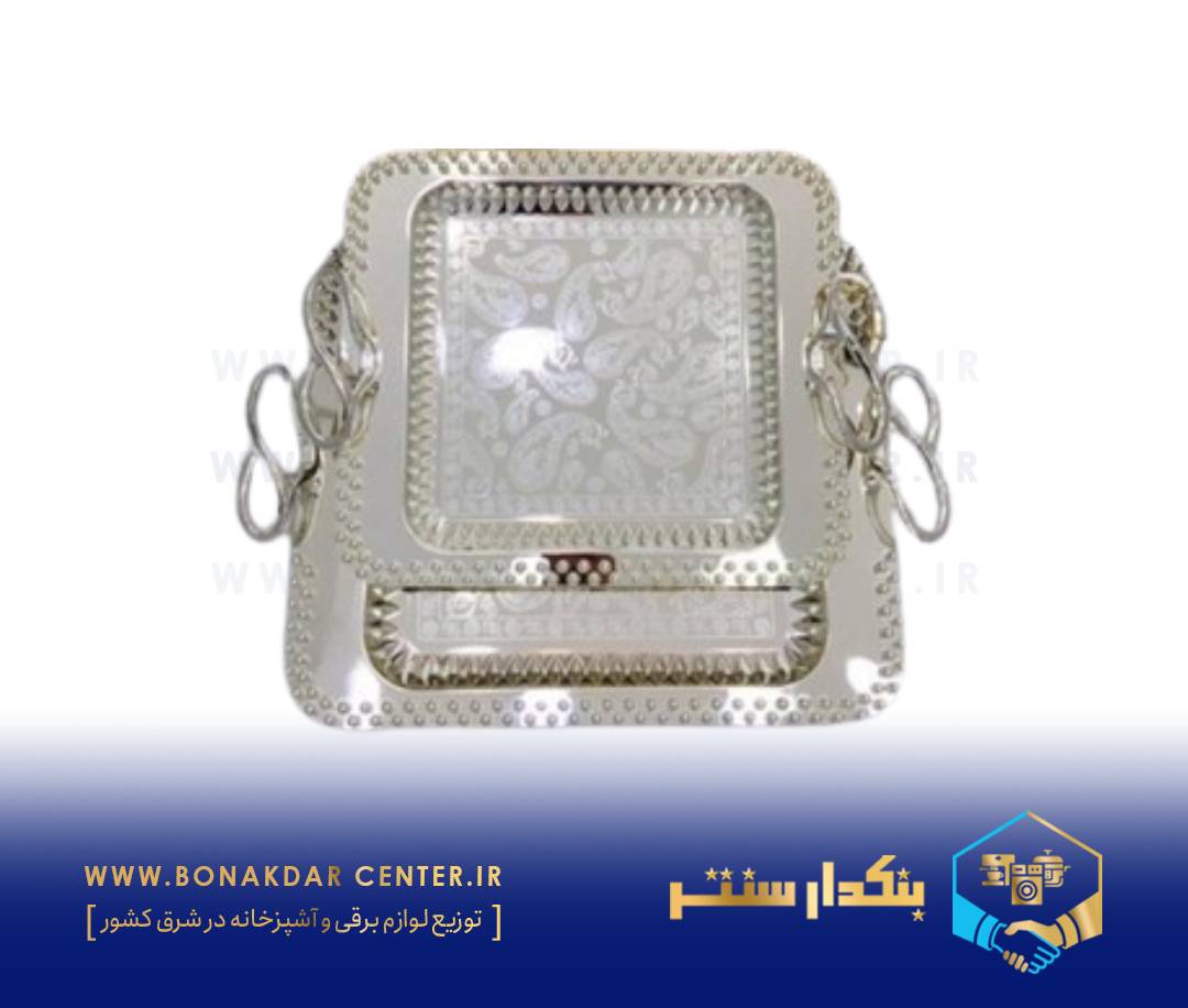 سینی رومانتیک هوم دو عددی داخل نقره مدل FG14N