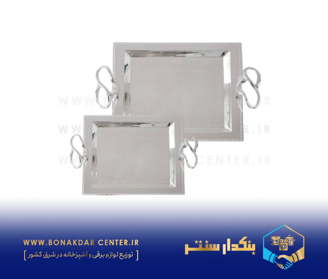 سینی رومانتیک هوم دو عددی داخل نقره مدل FG14N