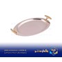 سینی بیضی دسته طلایی نگینی ریور مدل G1526