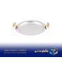 سینی دایره دسته طلایی نگینی ریور مدل G1426