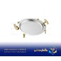 سینی دایره دسته طلایی نگینی پایه‌دار ریور مدل BG1426