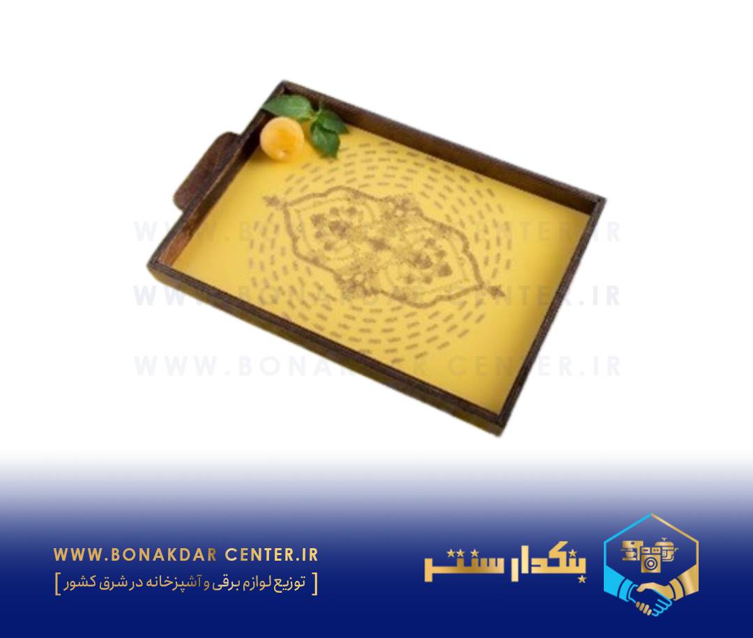 سینی چوبی فرشینه کد C رنگ میکس ریور مدل 2328
