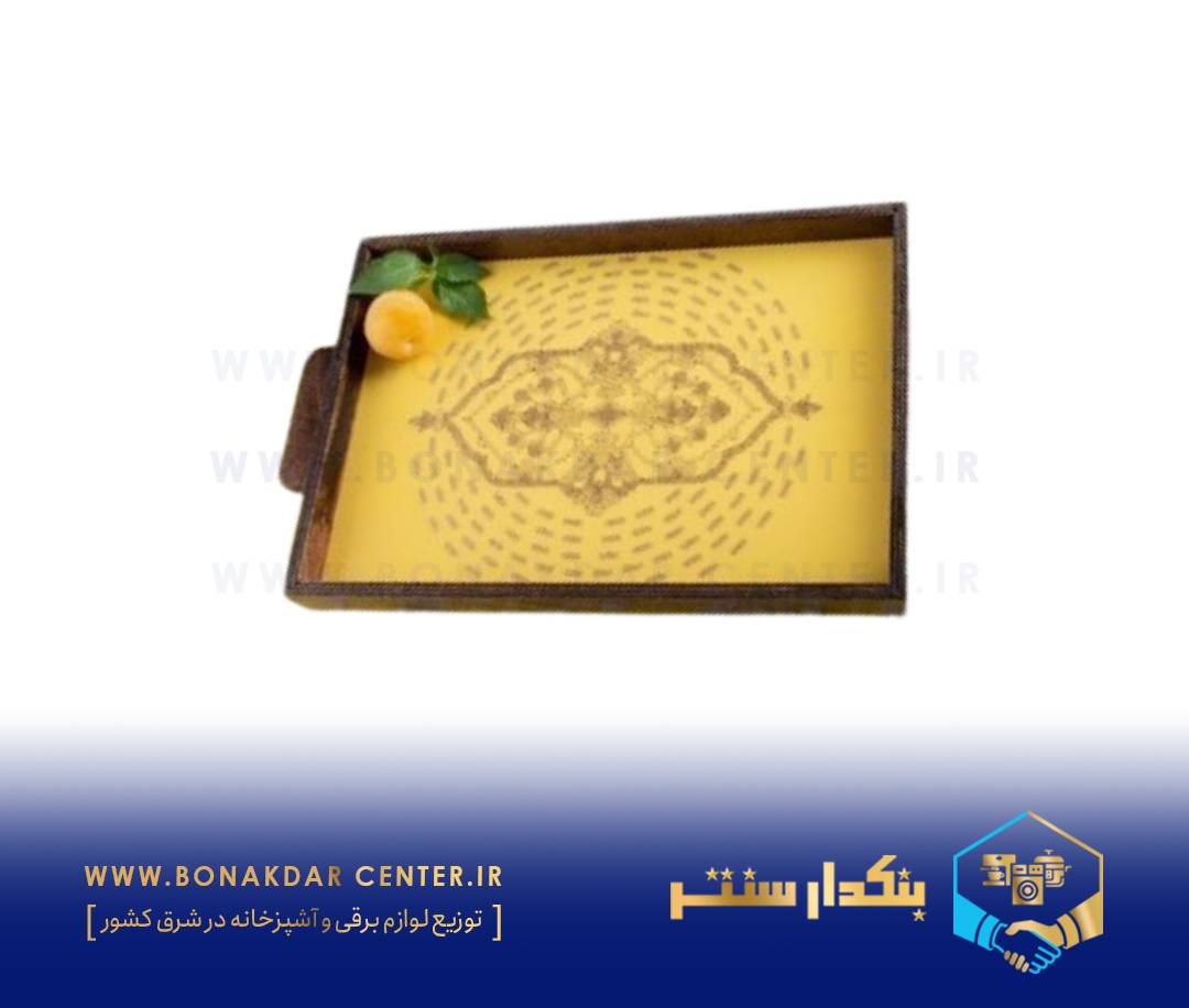 سینی چوبی فرشینه کد C رنگ میکس ریور مدل 2328