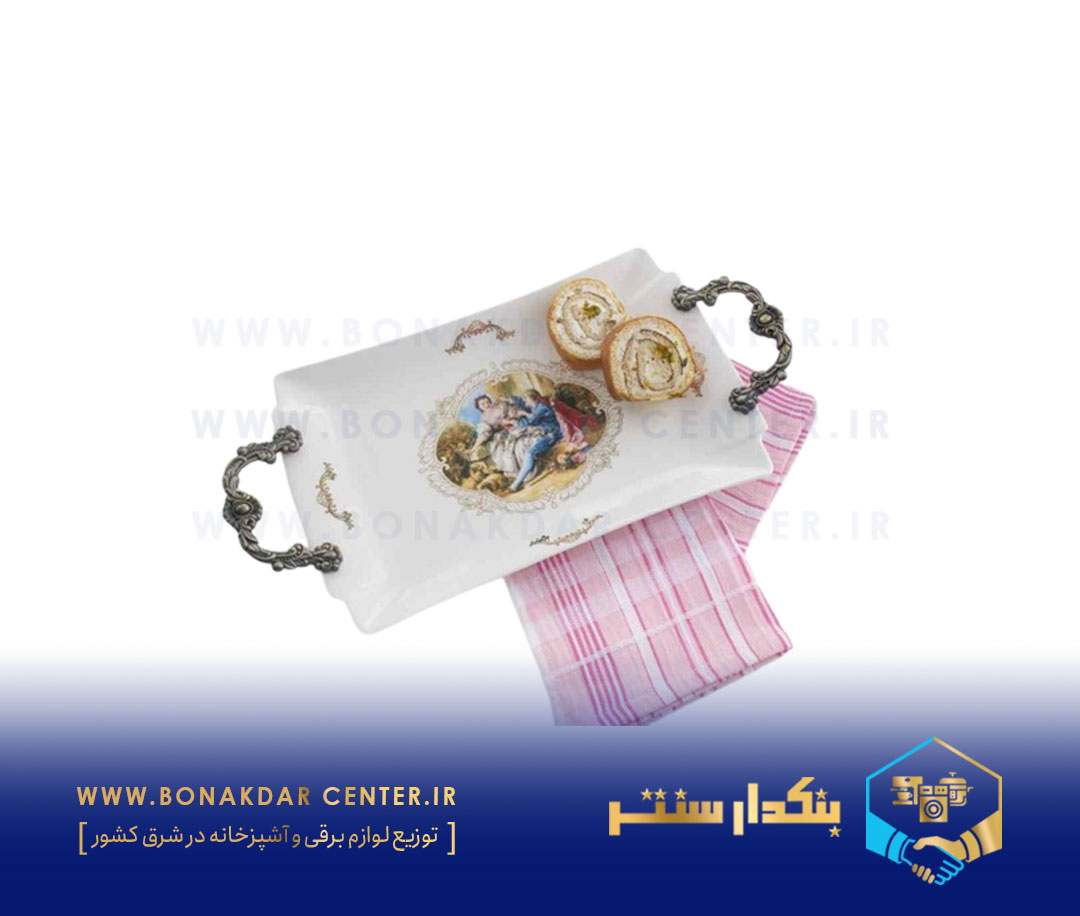 شیرینی خوری بزرگ طرح گل لیلی و مجنون ریور مدل DP39-8650