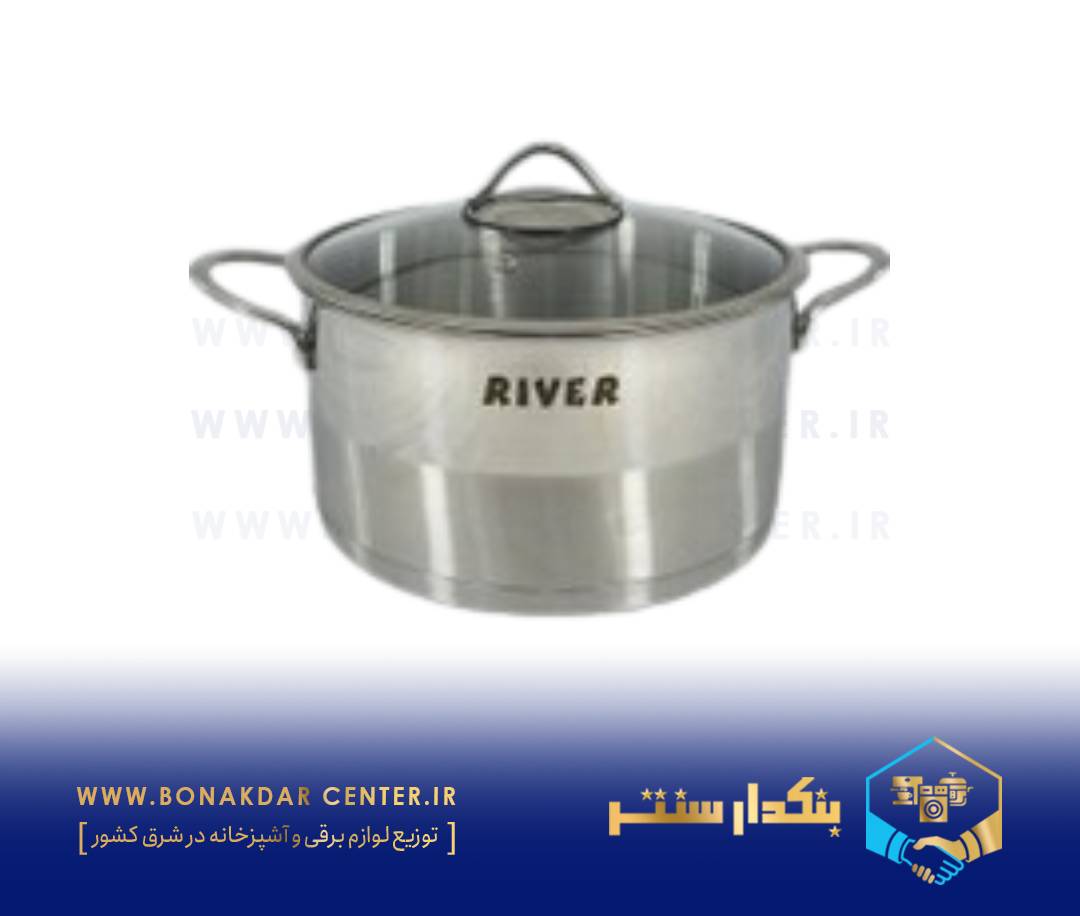قابلمه تک استیل سایز 18 نیمه مات ریور مدل 3861M