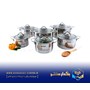 قابلمه تک استیل سایز 20 نیمه مات خط دار ریور مدل 3862L