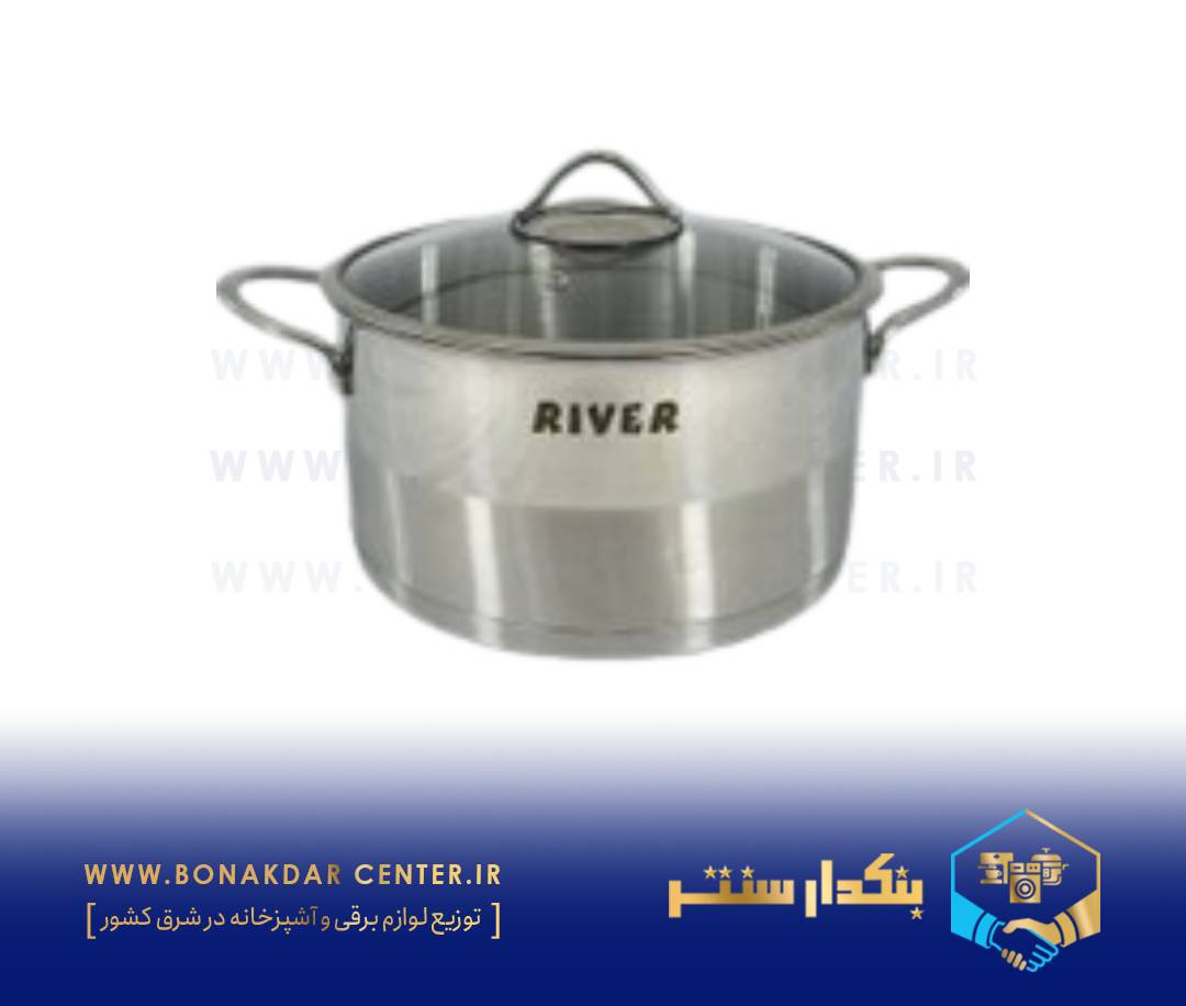 قابلمه تک استیل سایز 26 نیمه مات خط دار ریور مدل 3865L