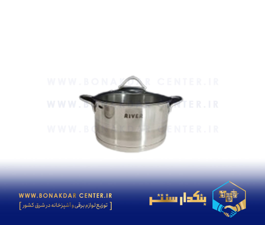 قابلمه سایز 20 نیمه مات خط دار طلایی استیل ریور مدل 3862LG