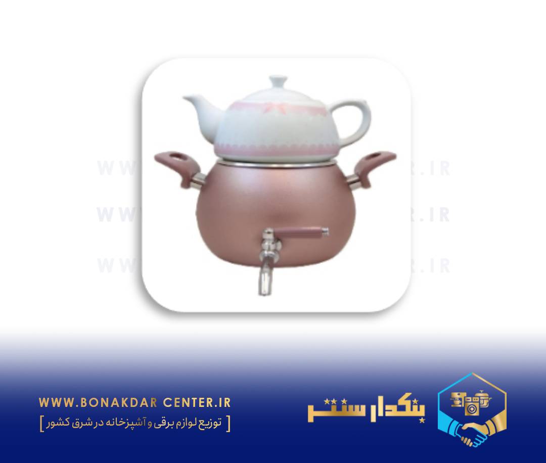 کتری قوری شیردار آلومینیوم داخل تفلون 3لیتر رزگلد ریور مدل 5898
