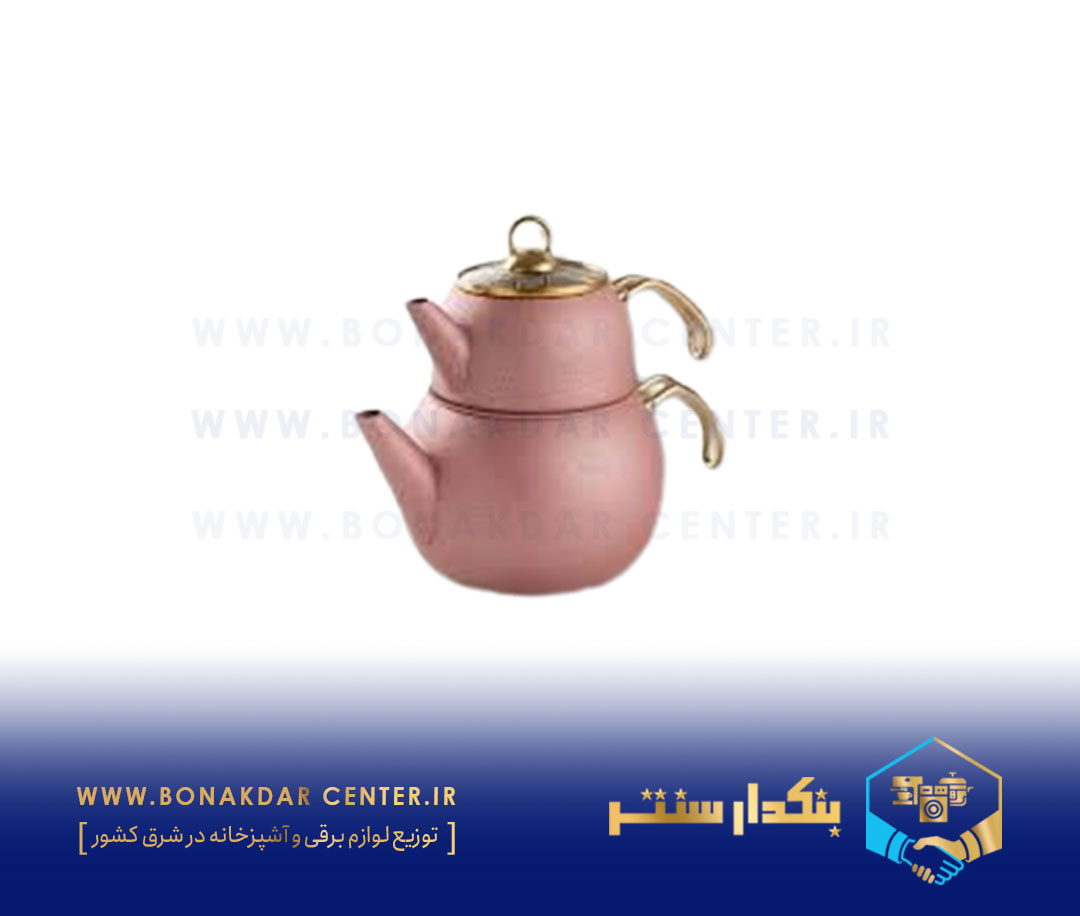 کتری و قوری تپل لوله دار 2/8 لیتر گرانیت رزگلد ریور مدل 5858