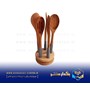 کفگیر ملاقه دسته سیلیکونی استنددار طوسی ریور مدل 8494