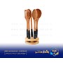 کفگیر ملاقه دسته سیلیکونی استنددار مشکی ریور مدل 8490