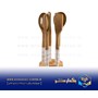 کفگیر ملاقه دسته چینی ماربل طلایی ریور مدل 8495